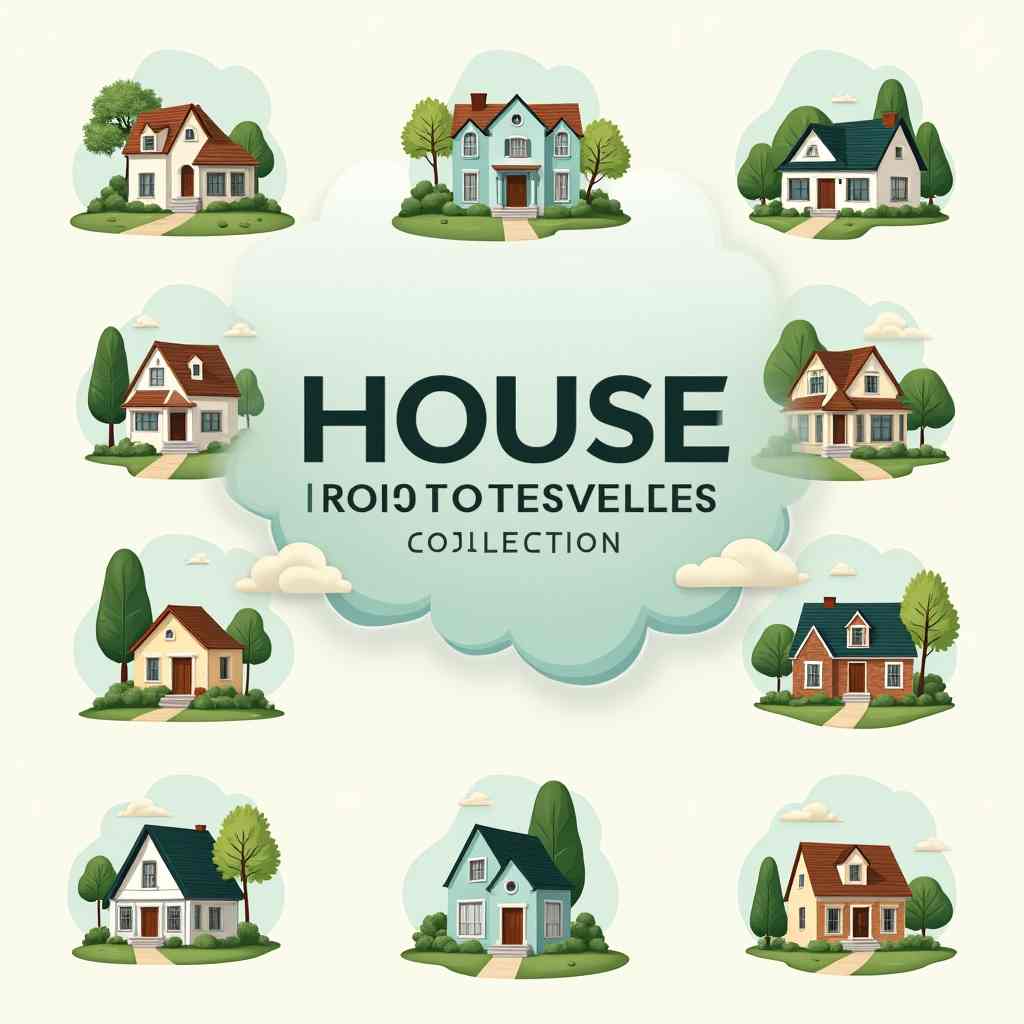 House real estate logo templates vector graphics collection